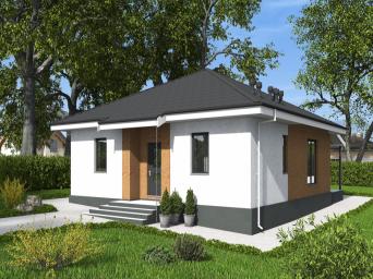 Одноэтажный дом с террасой, тремя спальнями и кухней-гостиной